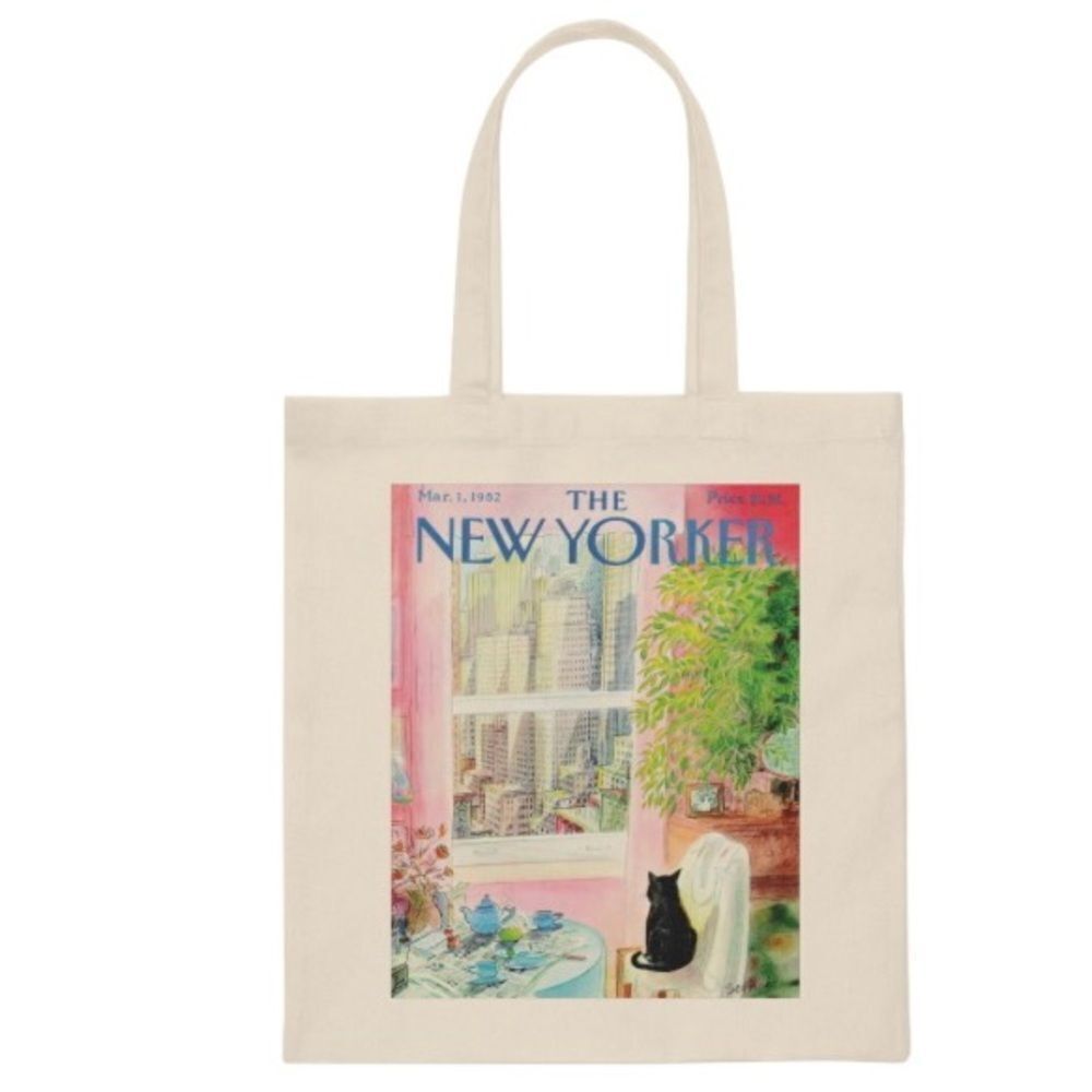 1982 New Yorker Magazine Cat’s Eye View Tote